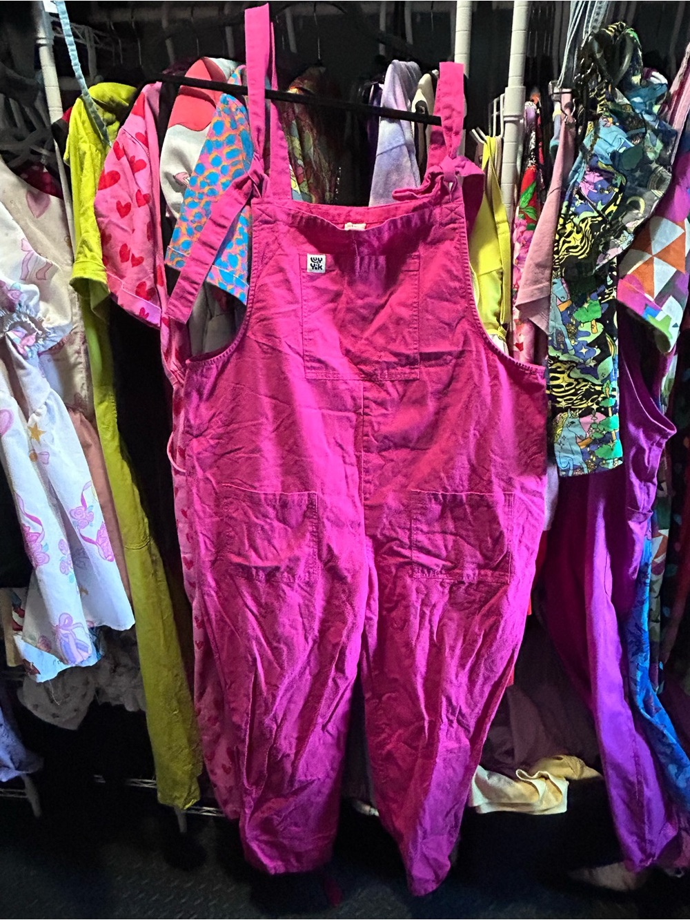 Lucy & Yak Hot Pink Cotton Overalls Jumpsuit